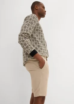 Bermuda chino en lin mélangé, Regular