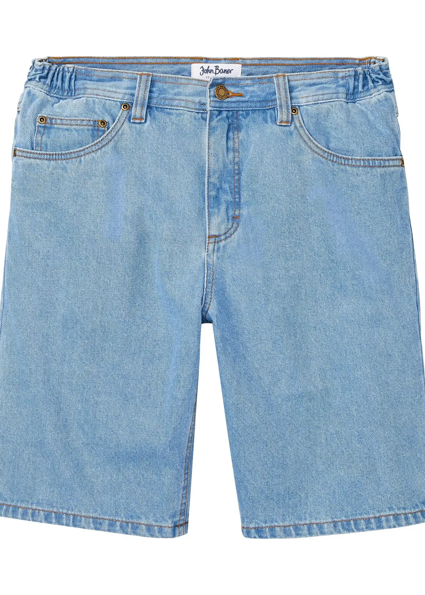 Bermuda classique en jean avec taille élastiquée