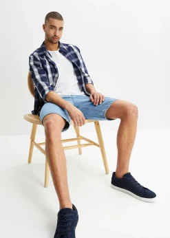 Bermuda classique en jean avec taille élastiquée