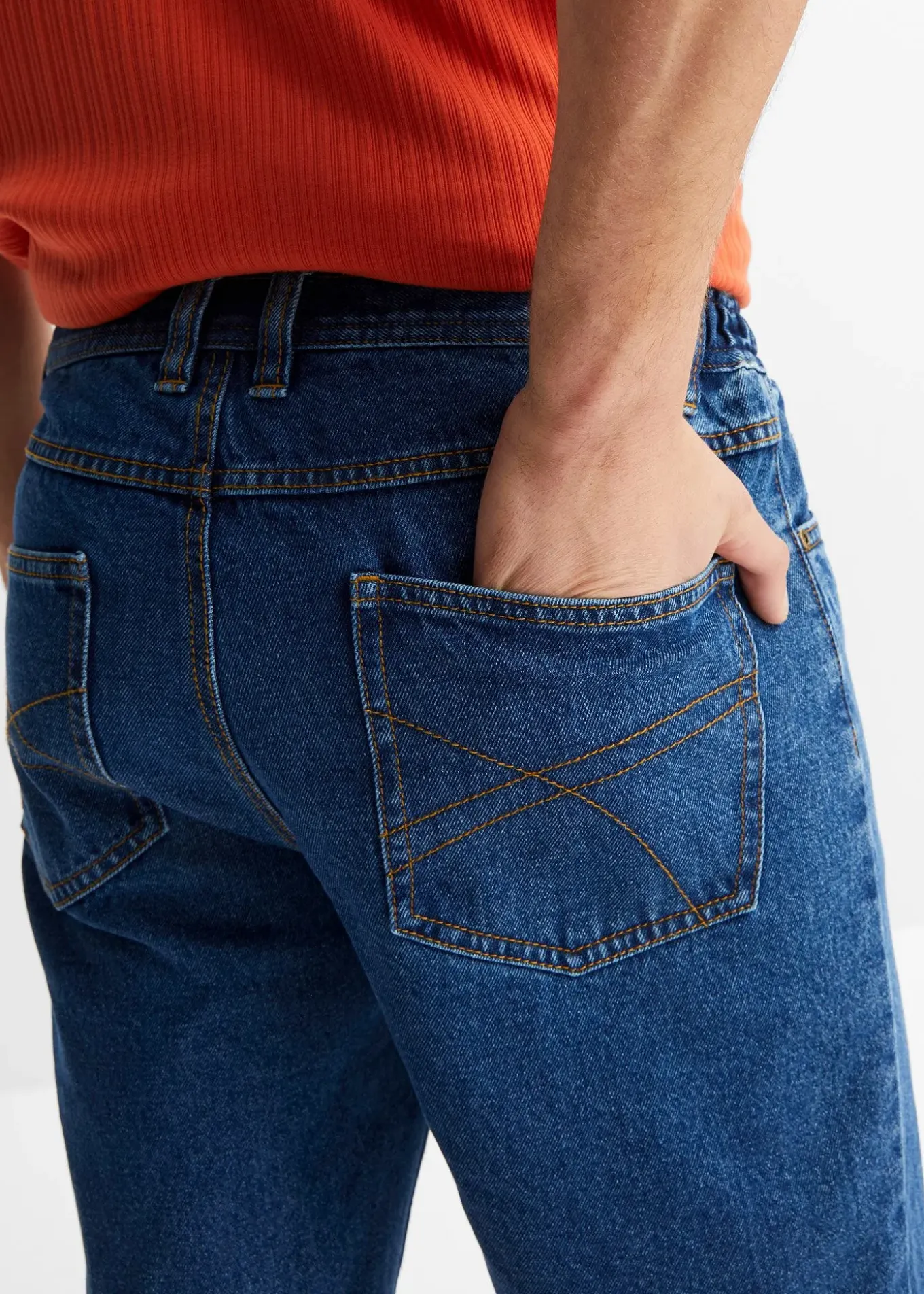 Bermuda classique en jean avec taille élastiquée