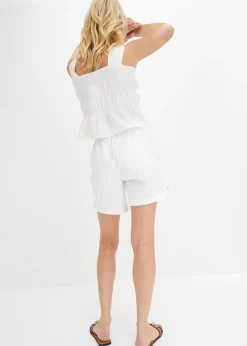 Bermuda coton avec taille élastiquée