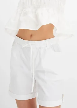 Bermuda coton avec taille élastiquée