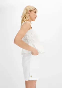 Bermuda coton avec taille élastiquée