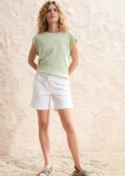 Bermuda coton avec taille élastiquée