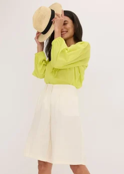 Bermuda doux en viscose mélangée