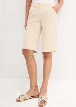 Bermuda en coton, longueur genou, détails utilitaires