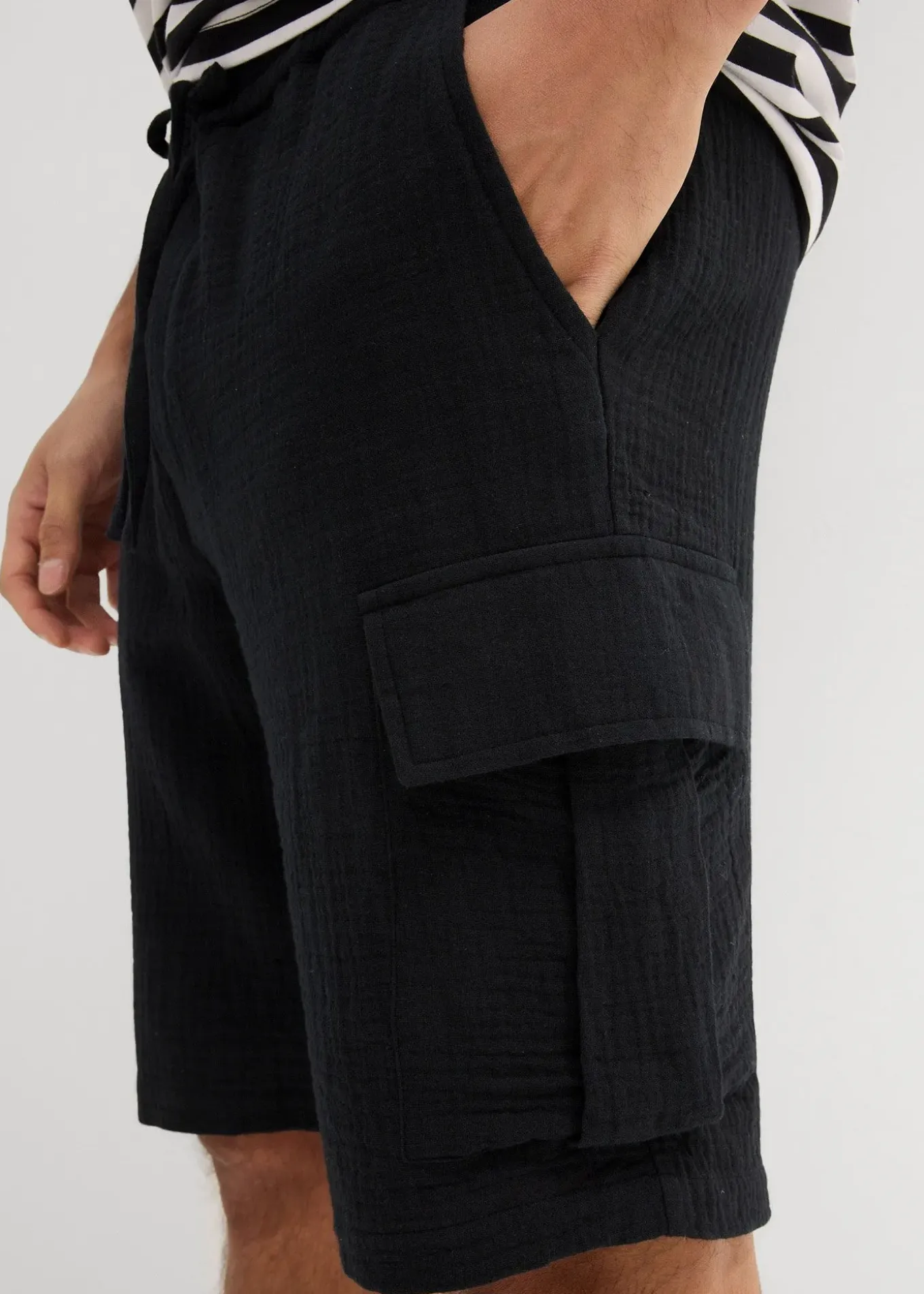 Bermuda en gaze de coton, regular