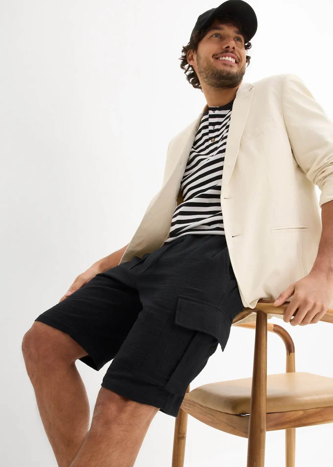 Bermuda en gaze de coton, regular