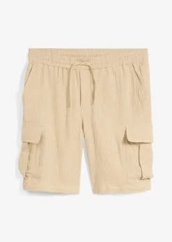 Bermuda en gaze de coton, regular