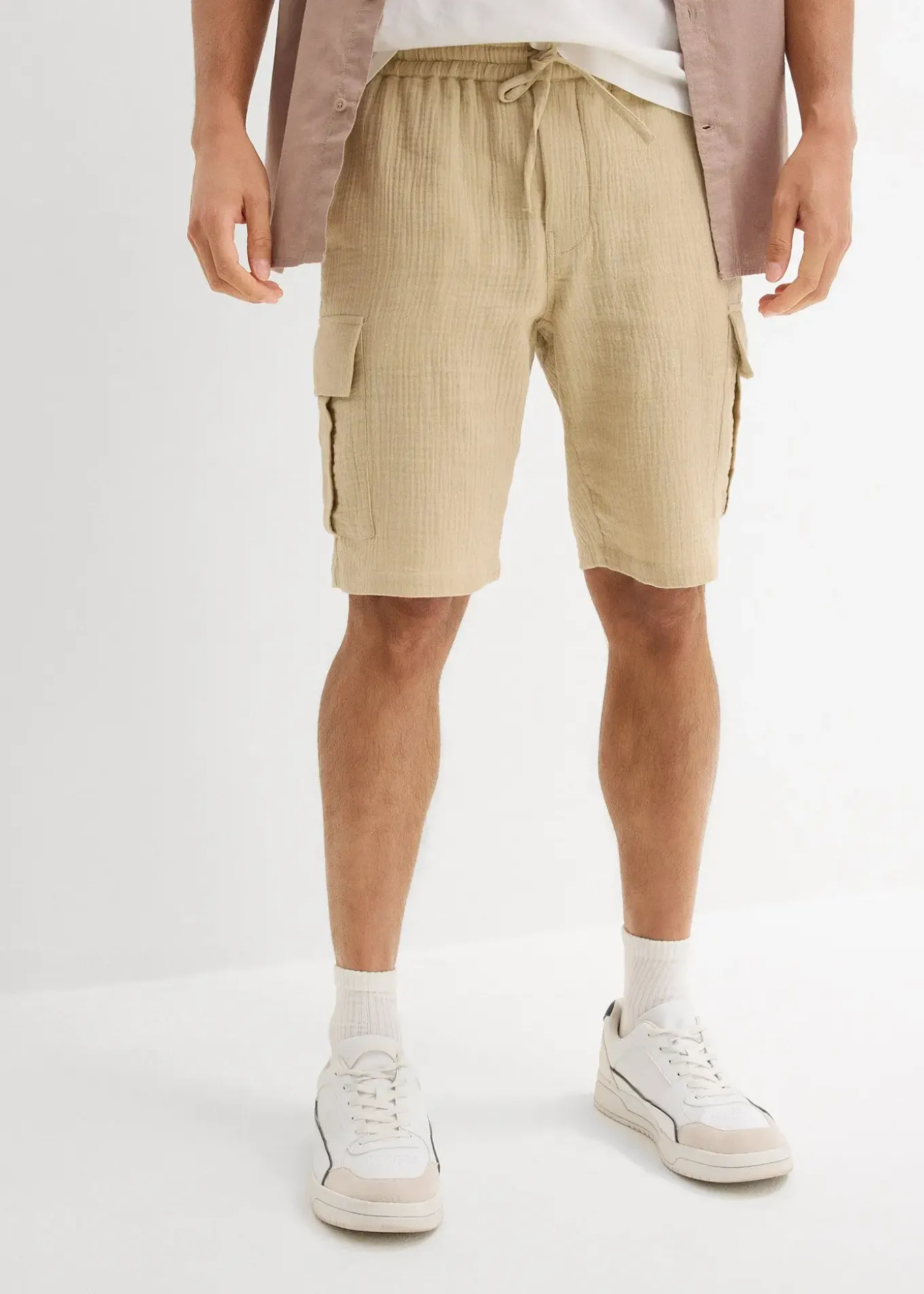 Bermuda en gaze de coton, regular