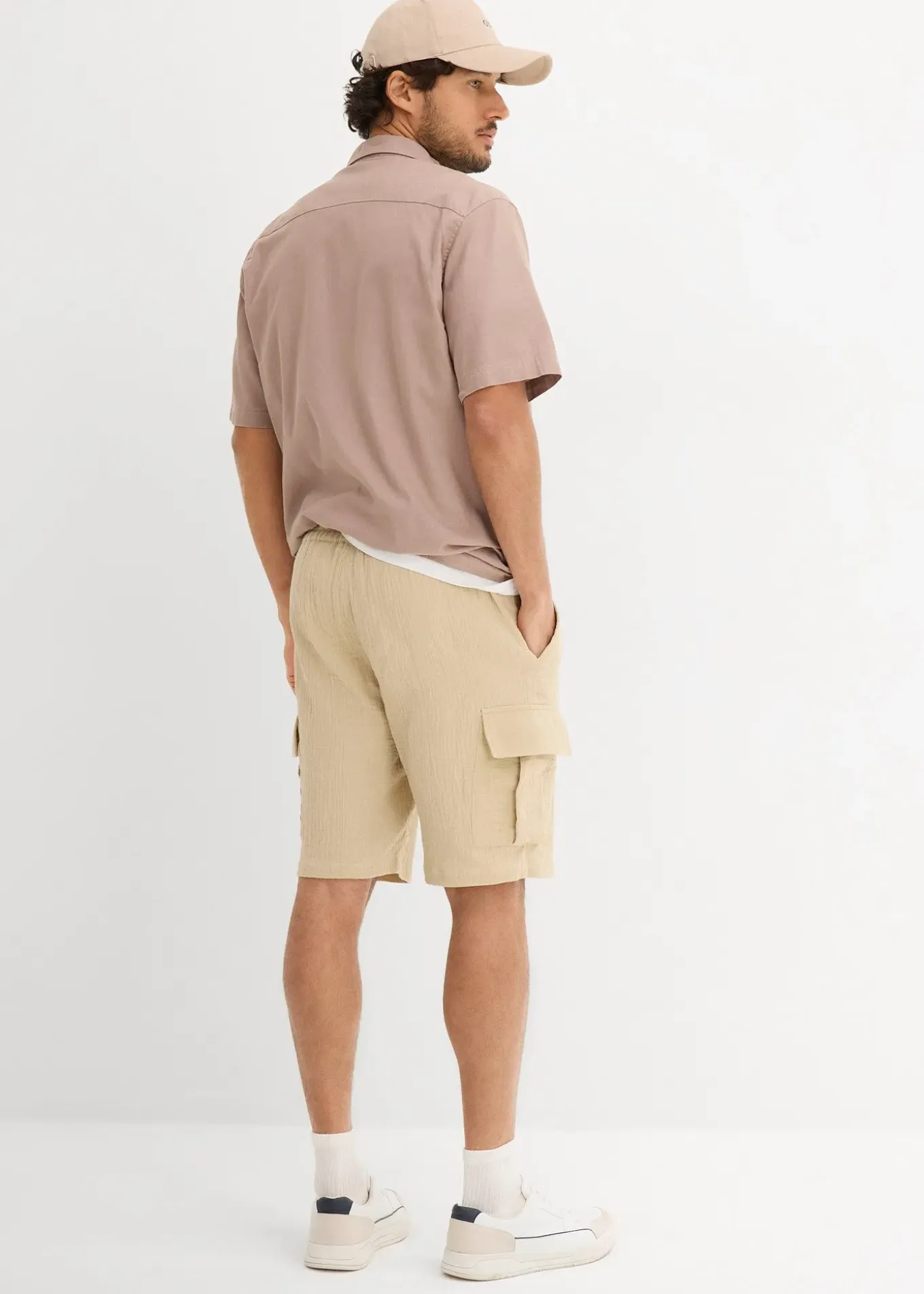 Bermuda en gaze de coton, regular