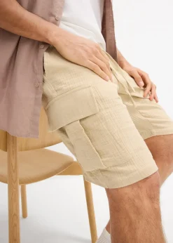 Bermuda en gaze de coton, regular