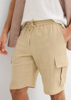 Bermuda en gaze de coton, regular