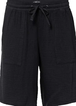 Bermuda en gaze de coton avec taille élastiquée