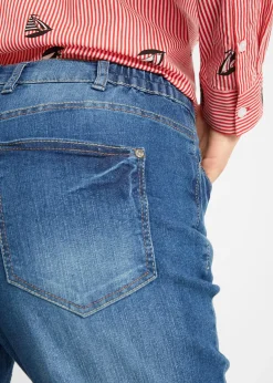 Bermuda en jean à revers, taille mi-haute