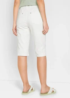 Bermuda en jean à revers, taille mi-haute