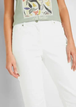 Bermuda en jean à revers, taille mi-haute