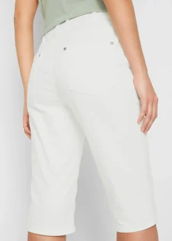 Bermuda en jean à revers, taille mi-haute