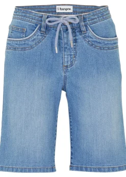 Bermuda en jean, coupe slim, taille mi-haute