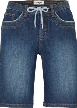 Bermuda en jean, coupe slim, taille mi-haute