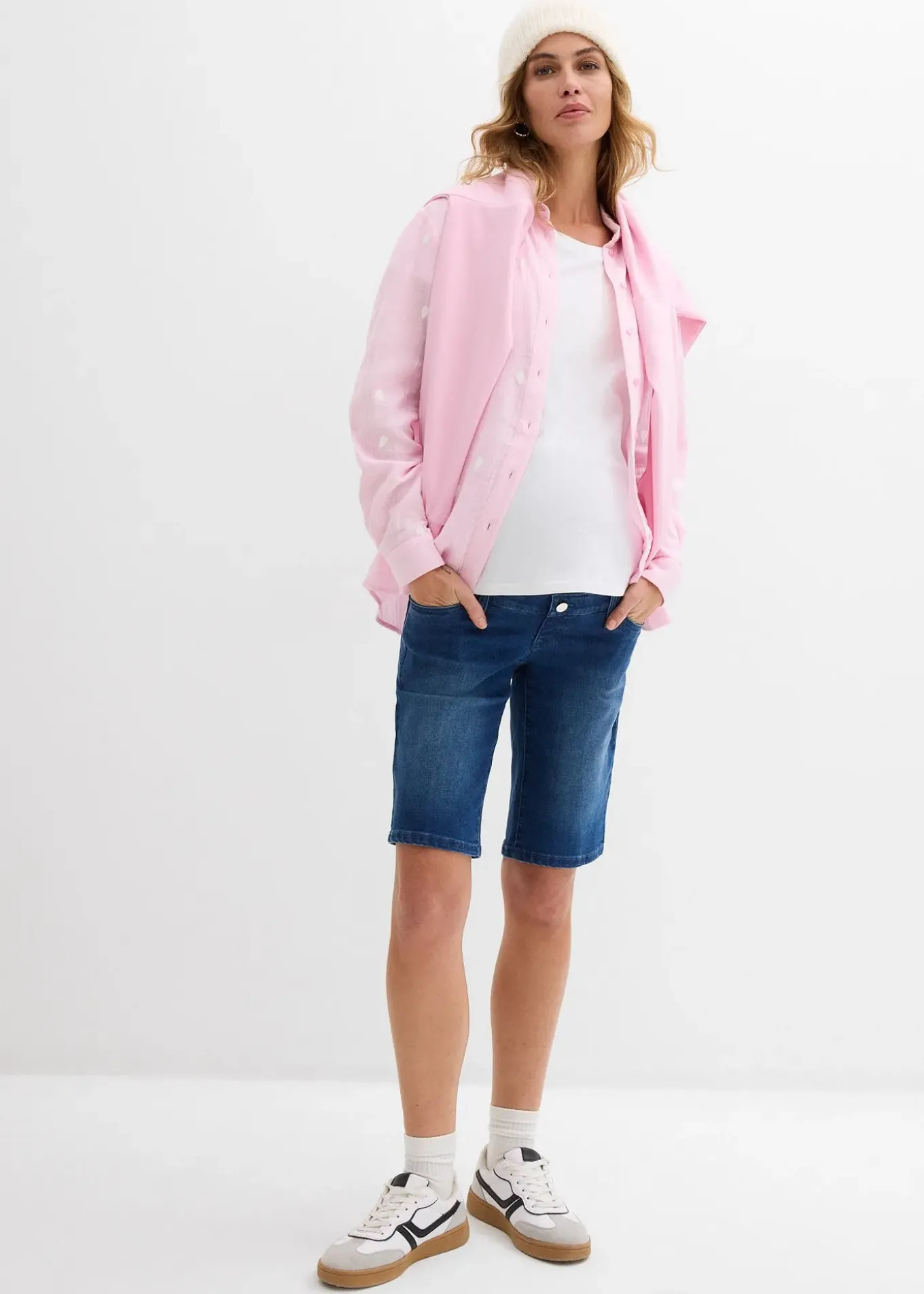 Bermuda en jean de grossesse