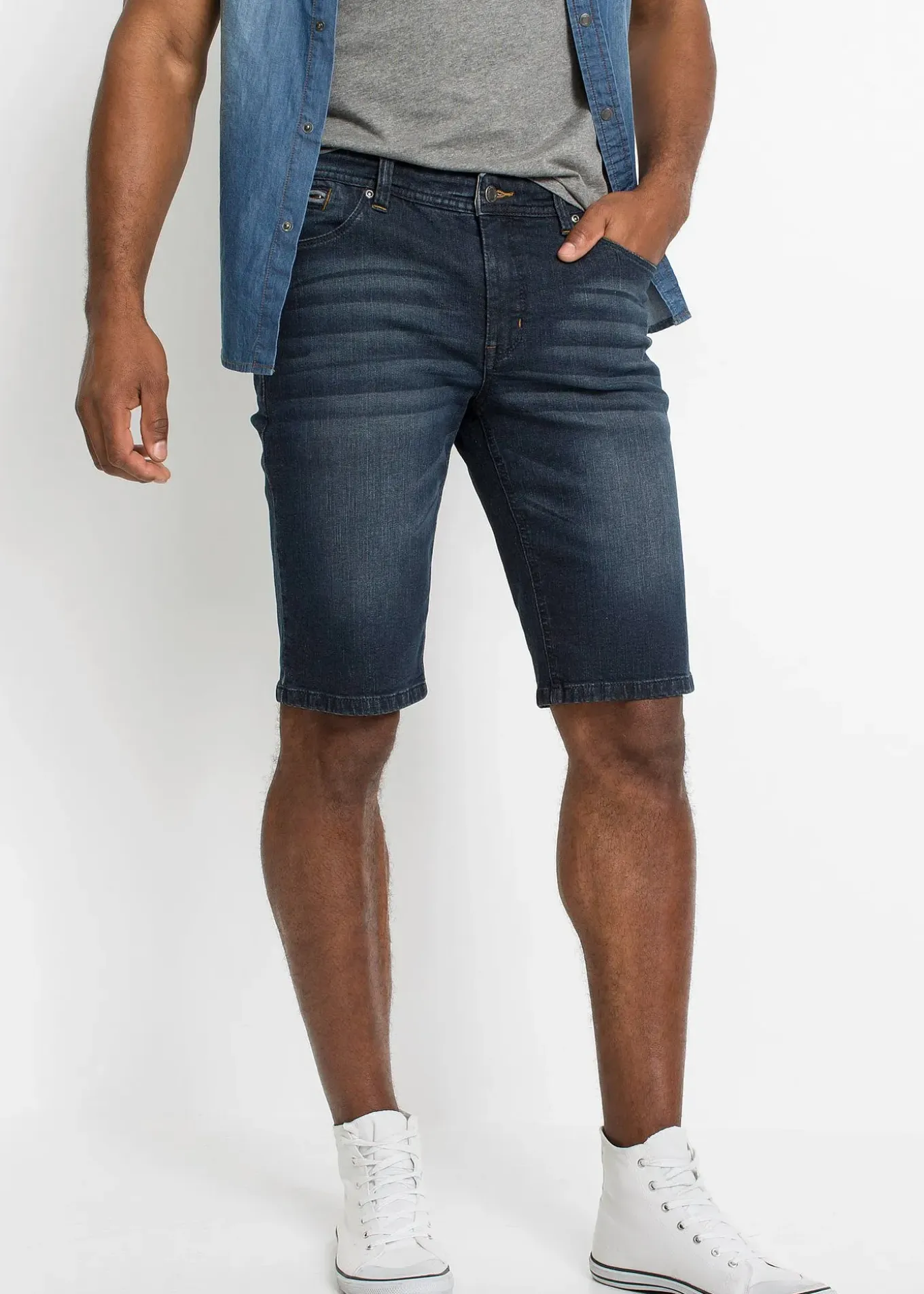 Bermuda en jean extensible, slim