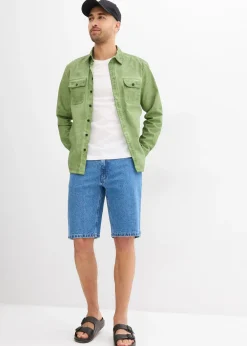 Bermuda en jean extensible, loose