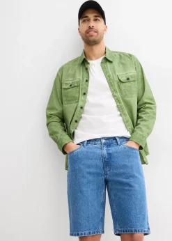 Bermuda en jean extensible, loose