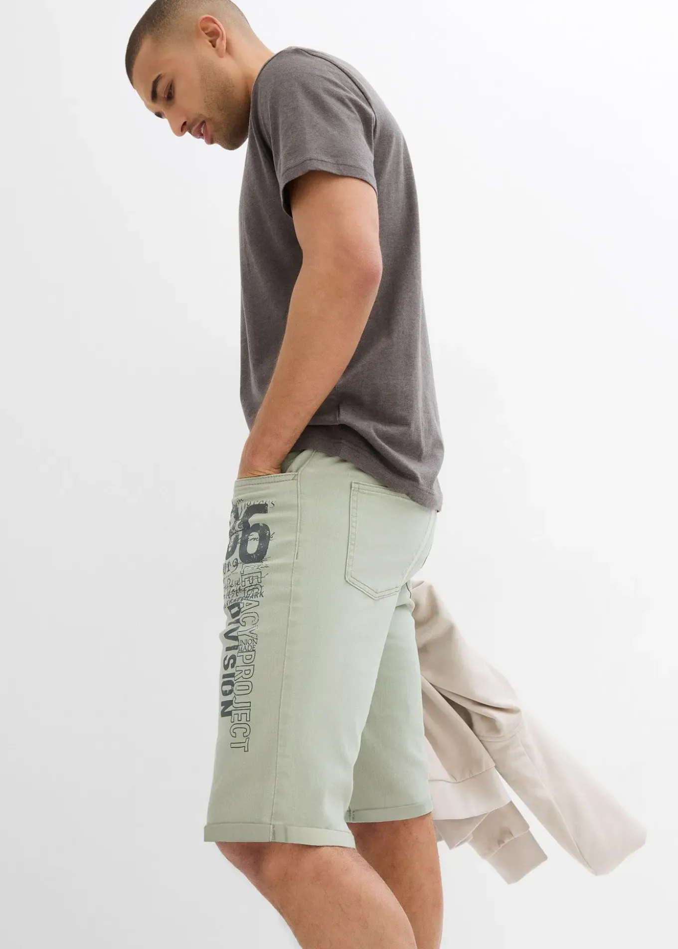 Bermuda en jean extensible, Regular