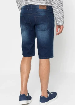 Bermuda en jean extensible avec entrejambe renforcé, regular