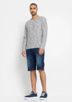 Bermuda en jean extensible avec entrejambe renforcé, regular