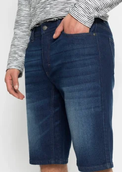 Bermuda en jean extensible avec entrejambe renforcé, regular