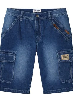 Bermuda en jean extensible, Regular