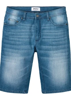 Bermuda en jean extensible avec entrejambe renforcé, regular
