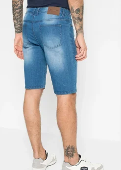 Bermuda en jean extensible avec entrejambe renforcé, regular