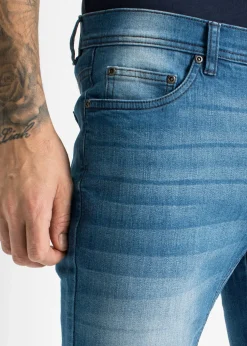 Bermuda en jean extensible avec entrejambe renforcé, regular