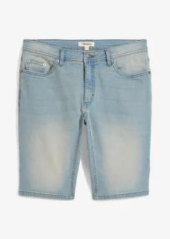 Bermuda en jean extensible avec entrejambe renforcé, regular