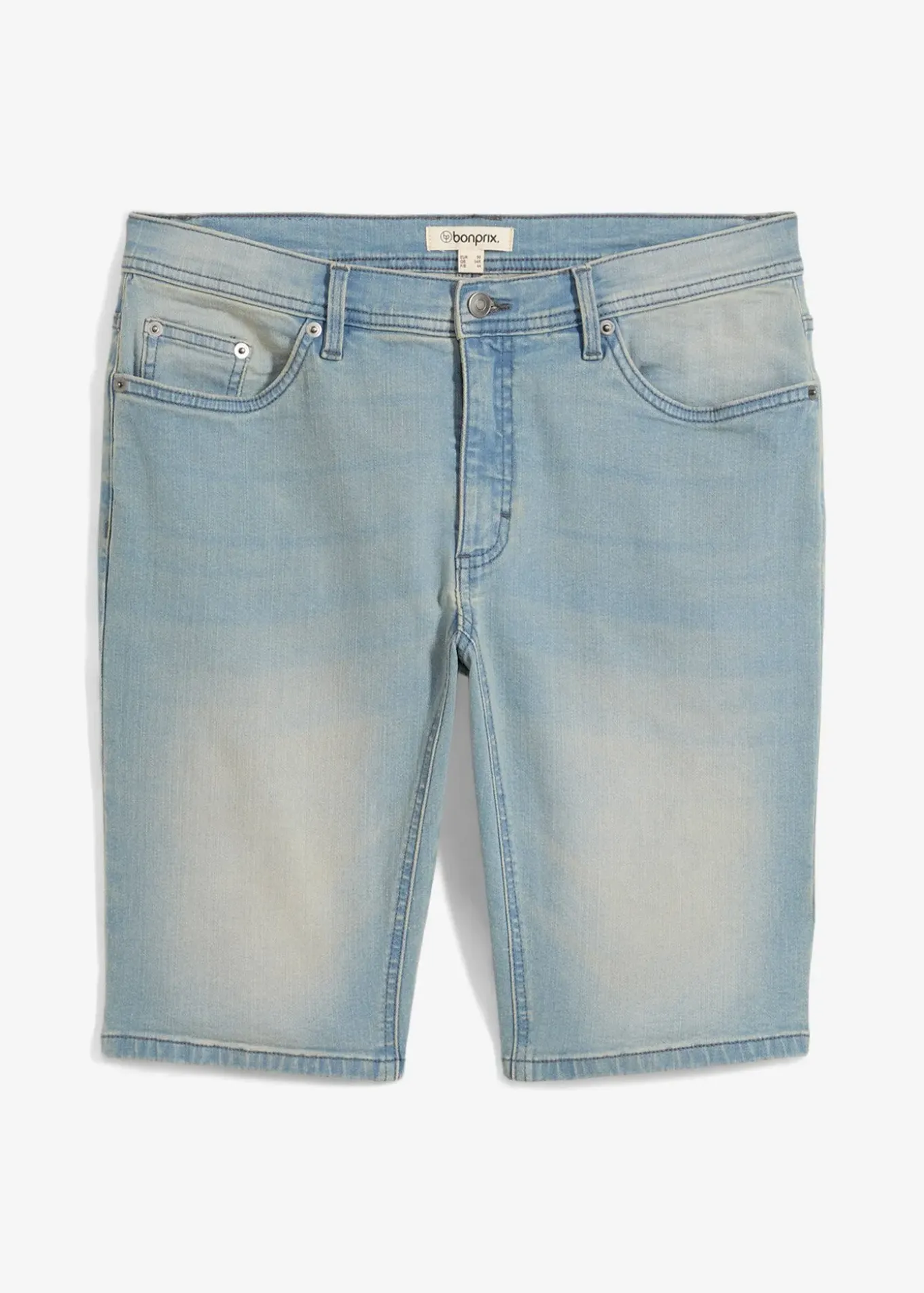 Bermuda en jean extensible avec entrejambe renforcé, regular