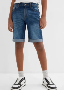 Bermuda en jean extensible à taille réglable, slim