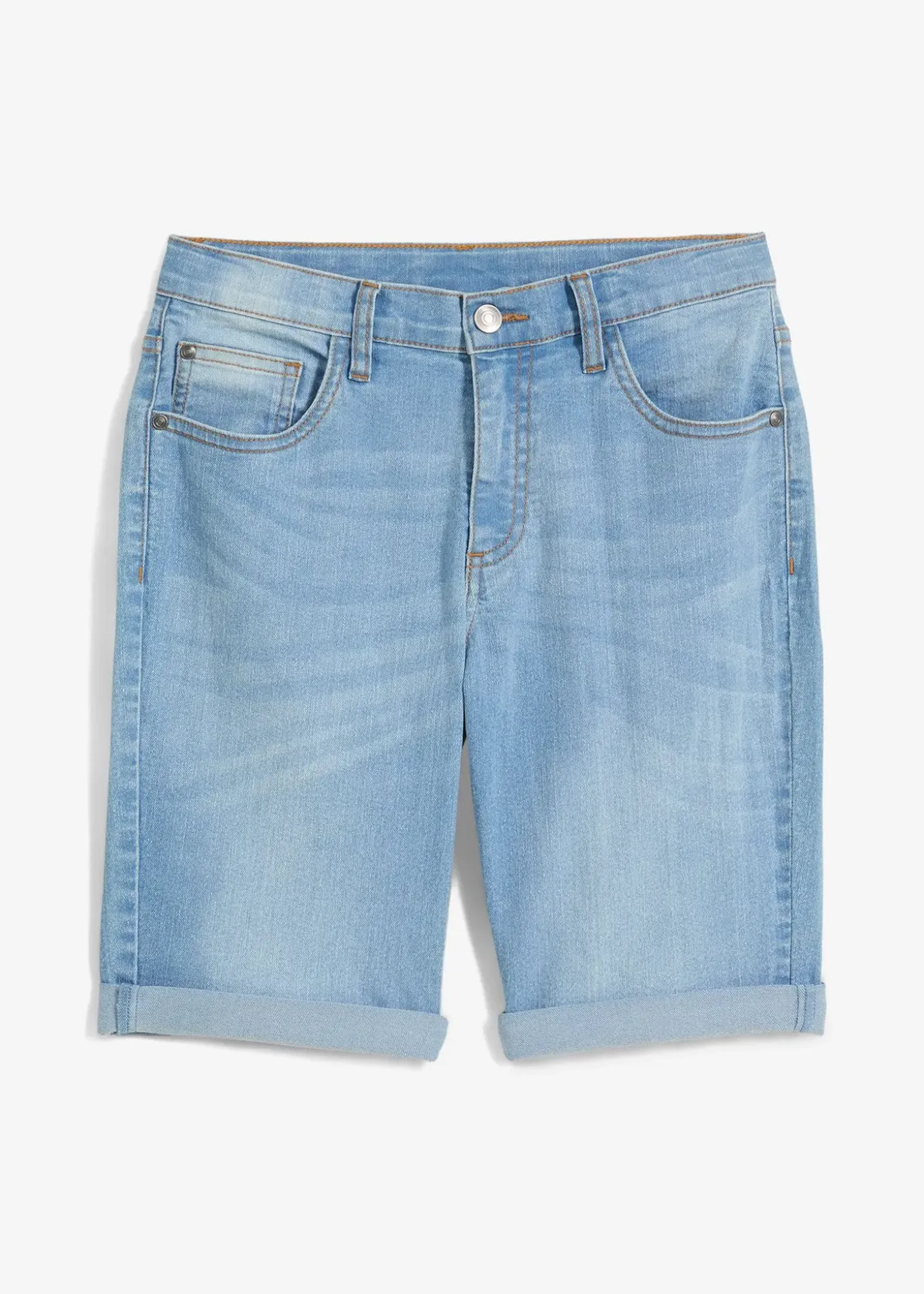 Bermuda en jean extensible à taille réglable, slim