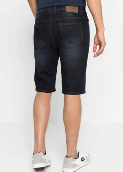 Bermuda en jean extensible avec entrejambe renforcé, regular
