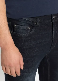 Bermuda en jean extensible avec entrejambe renforcé, regular