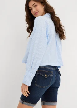 Bermuda en jean, taille mi-haute