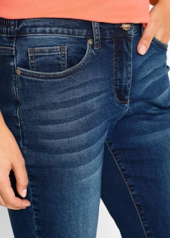 Bermuda en jean, taille mi-haute élastiquée