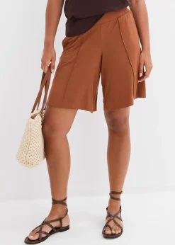 Bermuda en jersey à taille élastiquée