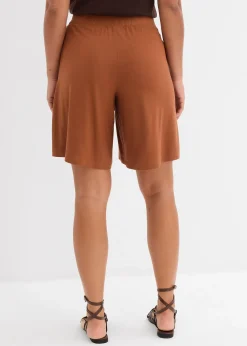 Bermuda en jersey à taille élastiquée