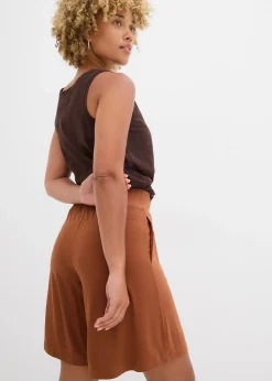 Bermuda en jersey à taille élastiquée