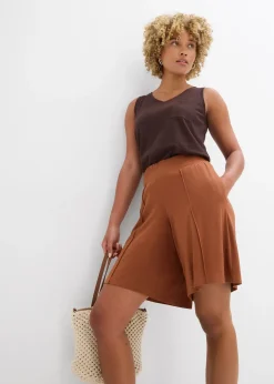 Bermuda en jersey à taille élastiquée