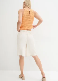 Bermuda en lin mélangé