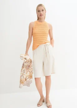 Bermuda en lin mélangé